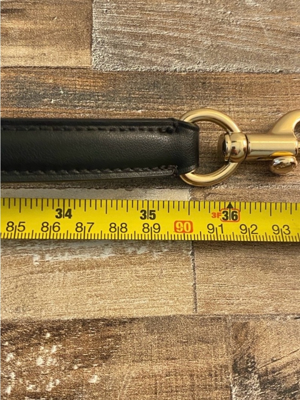 Coach Black Leather Strap with Gold Hardware - Picture 5 of 6
